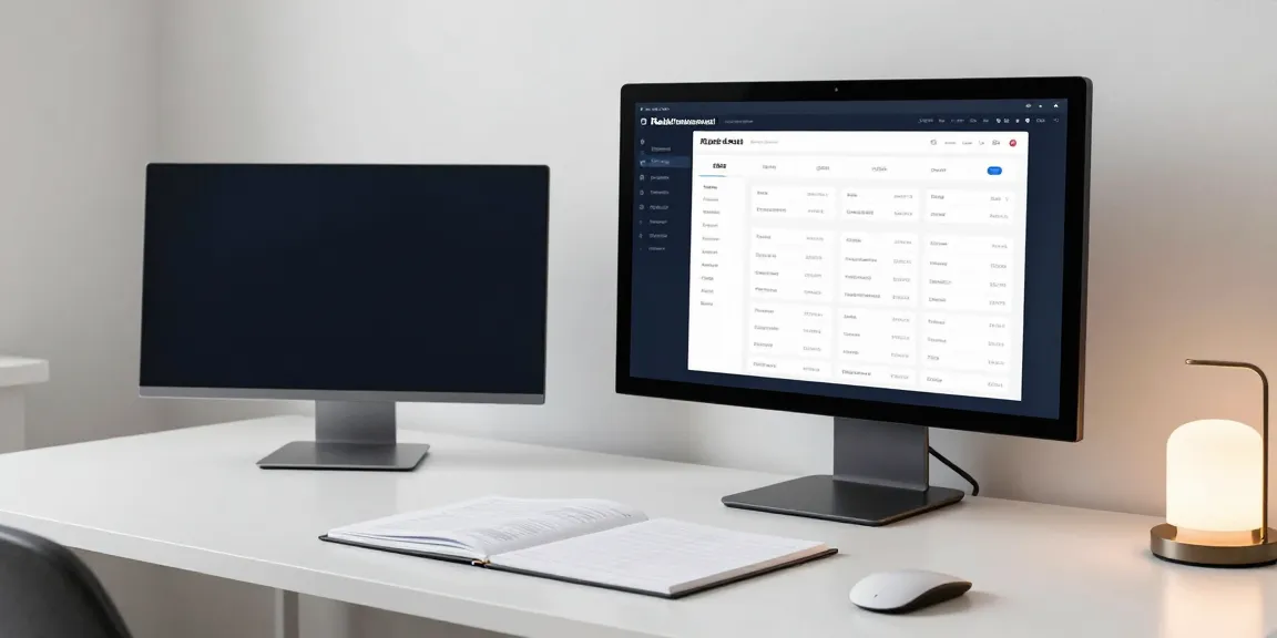 Immobilienmakler Saarbrücken in einer modernen Arbeitsumgebung mit Echtzeit-Datenvisualisierung und professioneller Software.