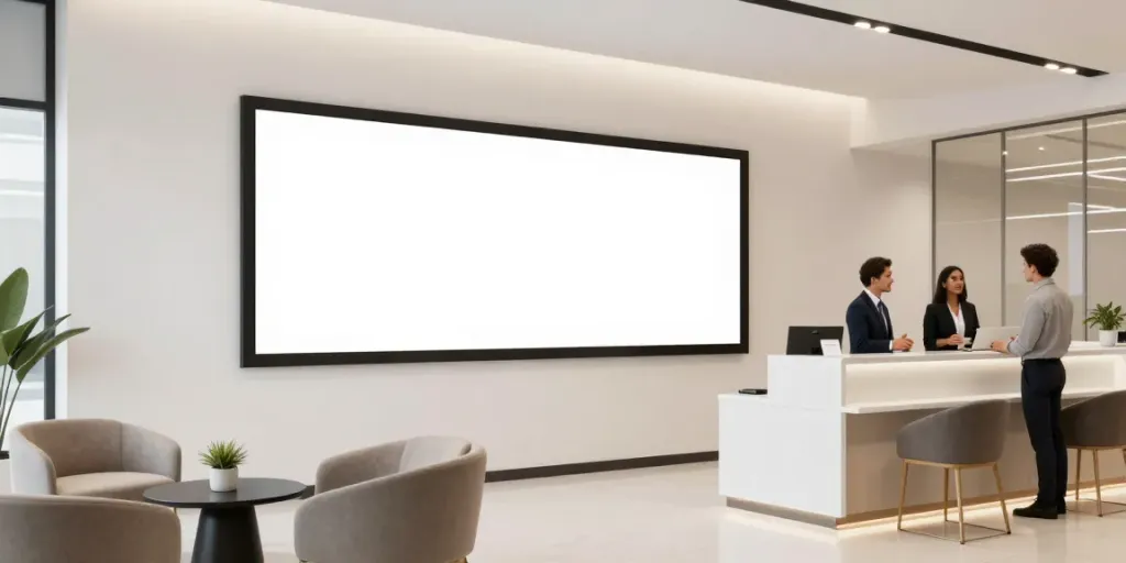 Immobilienmakler Augsburg beim persönlichen Kundenservice in einer modernen Büroatmosphäre.