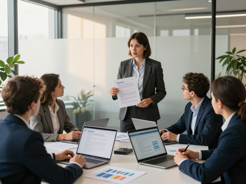 Professioneller Beratungsraum zum Thema Datenschutz auf der Startseite, wo Lösungen und Strategien vorgestellt werden.