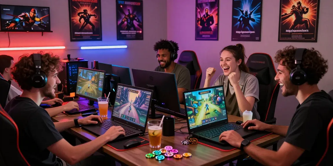 Exciting group gaming session showcasing the vibrant atmosphere at https://gemwin.pics/ with friends enjoying online games together.
