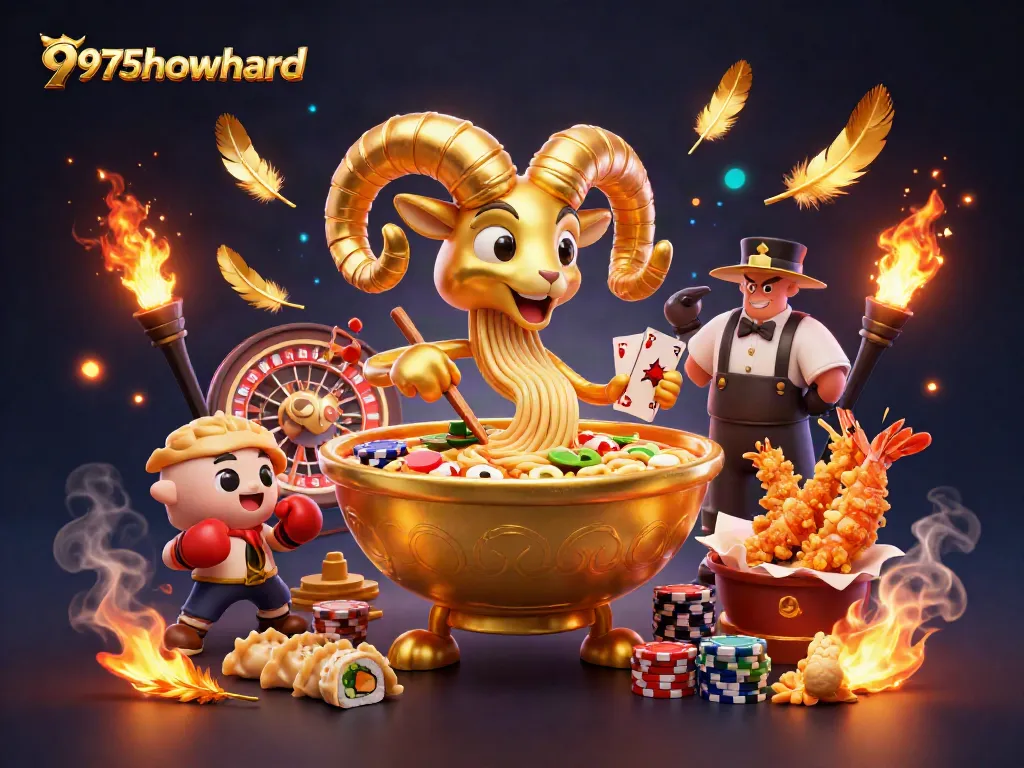 Engage in thrilling casino action with 975howard's festive characters and vibrant gameplay elements.