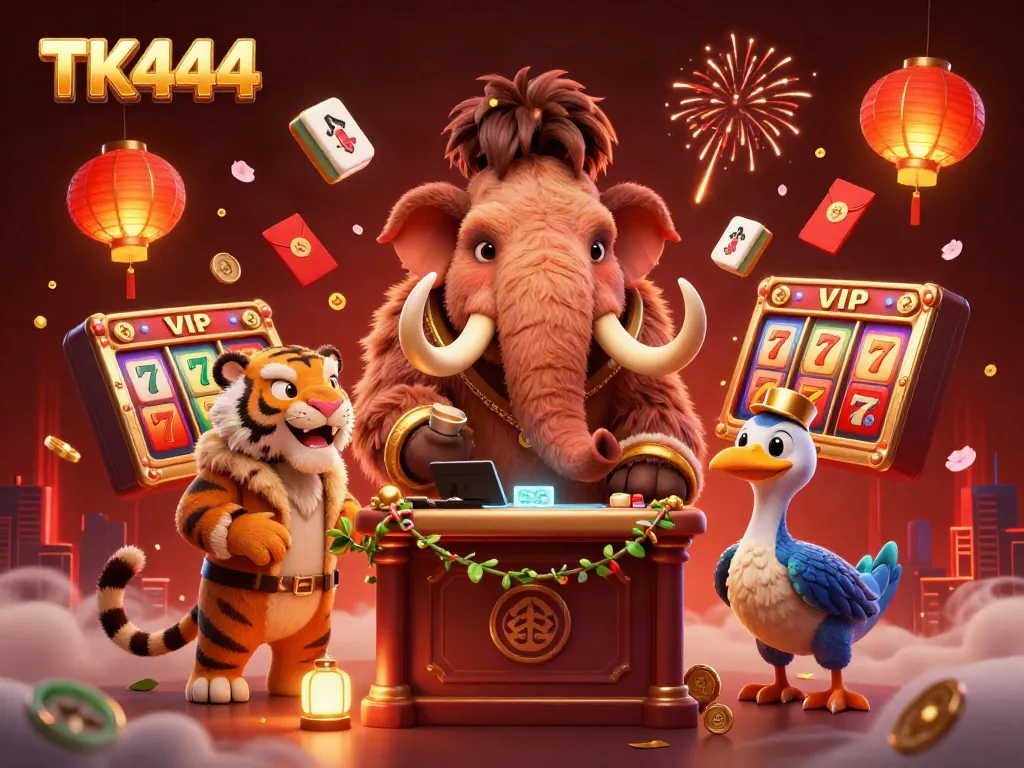 Join the excitement of TK444 with vibrant casino characters and dynamic gaming elements