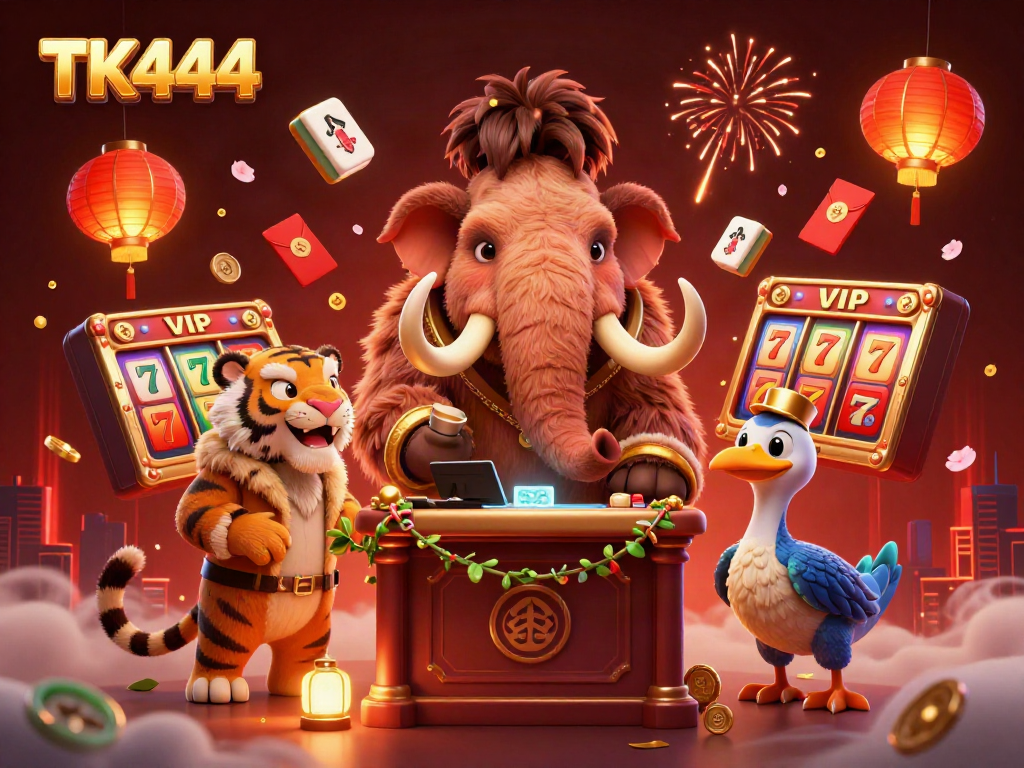 Join the excitement of TK444 with vibrant casino characters and dynamic gaming elements