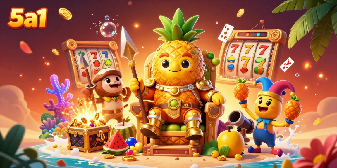 Engage with thrilling 5a1 casino experiences as the golden pineapple king leads the game adventure.