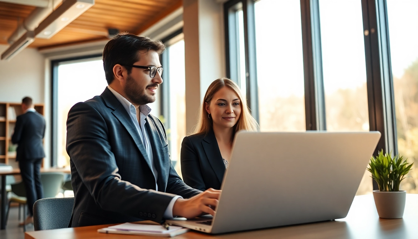 Headhunter Schweiz engaging with a candidate in a modern office environment.