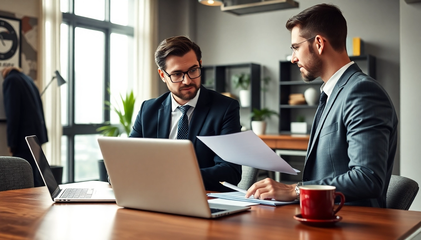 Headhunter Schweiz bei der Arbeit, professionelle Atmosphäre im modernen Büro