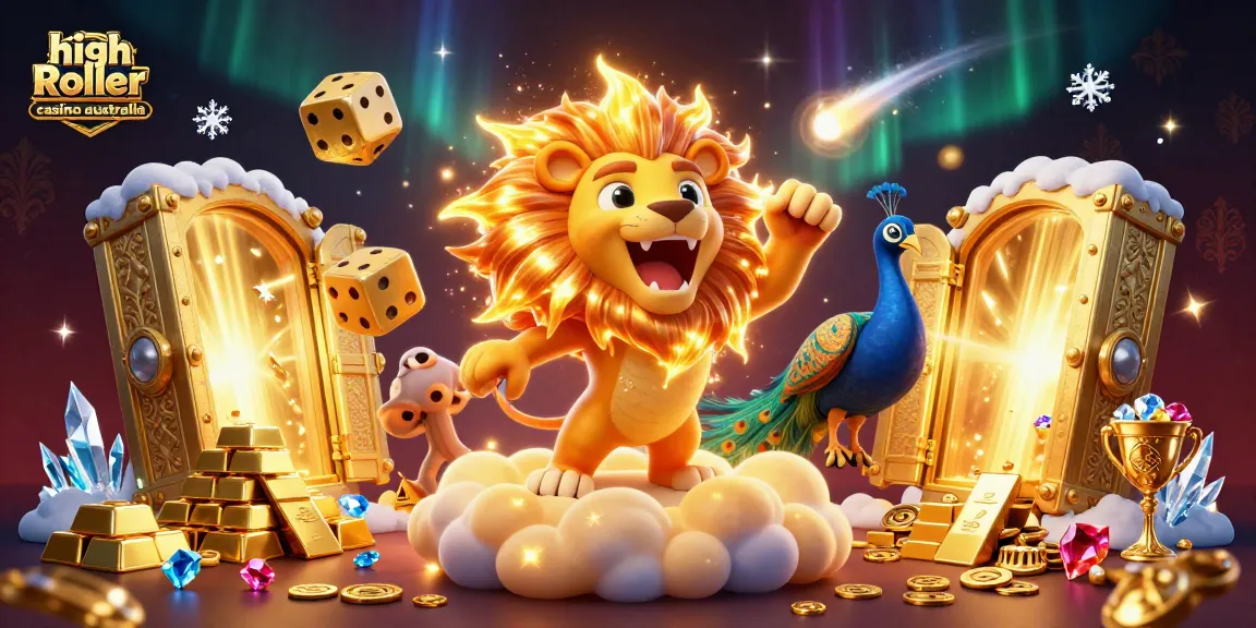 Experience the excitement of high roller casino Australia with a vibrant 3D scene of winning.